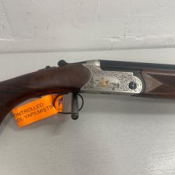 !! NEUF !! FUSIL SUPERPOSE HUGLU EAGLE GRAVE FAISAN CAL:28/76 CANON 71CM