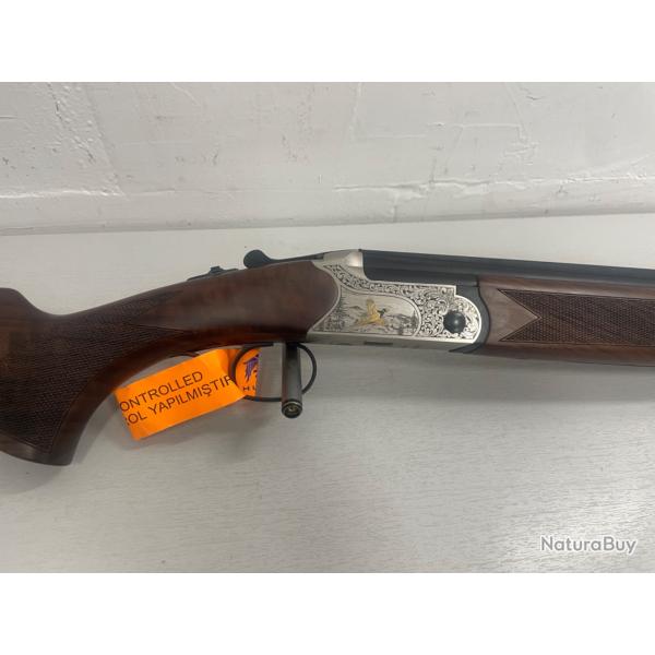 !! NEUF !! FUSIL SUPERPOSE HUGLU EAGLE GRAVE FAISAN CAL:28/76 CANON 71CM