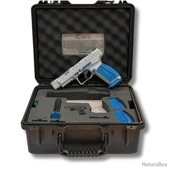 PISTOLET SFX RIVAL-S CHROME CUSTOM BLUE - CANIK �DITION LIMIT�E