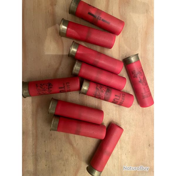 Lot de 10 cartouches anciennes calibre 24/65 plomb num�ro 4