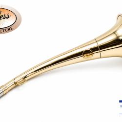 ELLESS - 160 - Trompe Ronde Cintr&eacute;e Pavillon 24 cm polie "DIANE 24" - Embout Moyen
