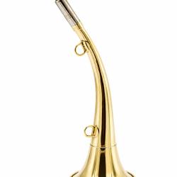 ELLESS - 166 - Trompe Ronde Cintr&eacute;e Pavillon 45 cm polie "DIANE 45" - Embout Magnum