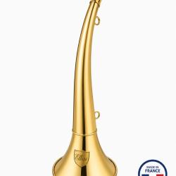 Trompe Ronde Cintr&eacute;e Pavillon 45 cm polie "DIANE 45 ELLESS" - Embout Magnum  - NOUVEAUTE 2026