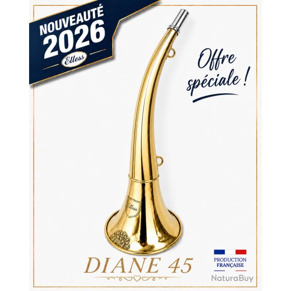 Trompe Ronde Cintr�e Pavillon 45 cm polie "DIANE 45 ELLESS" - Embout Magnum  - NOUVEAUTE 2026