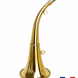 ELLESS - 165 - Trompe Ronde Cintr&eacute;e Pavillon 40 cm polie "DIANE 40" - Embout MOYEN