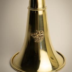 ELLESS - 165/D&eacute;cor Cerf - Trompe Ronde Cintr&eacute;e 40 cm "ROYALE CERF" - Embout Moyen