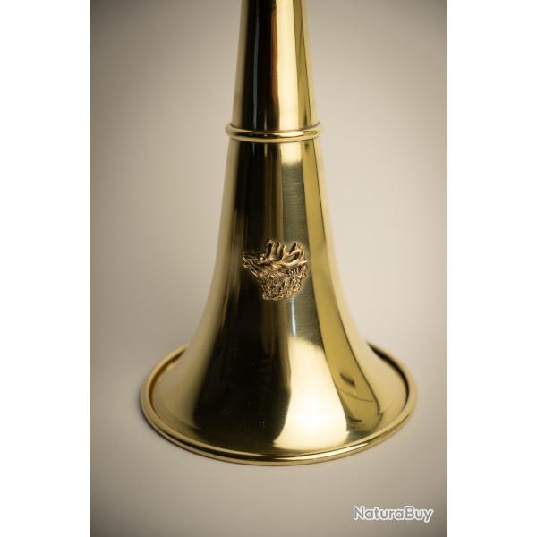 ELLESS - 165/D�cor Cerf - Trompe Ronde Cintr�e 40 cm "ROYALE CERF" - Embout Moyen