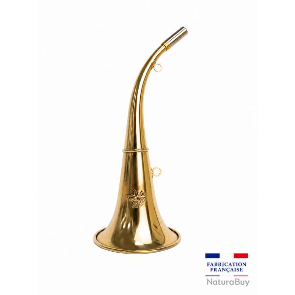 ELLESS - 165/D�cor Cerf - Trompe Ronde Cintr�e 40 cm "ROYALE CERF" - Embout Moyen
