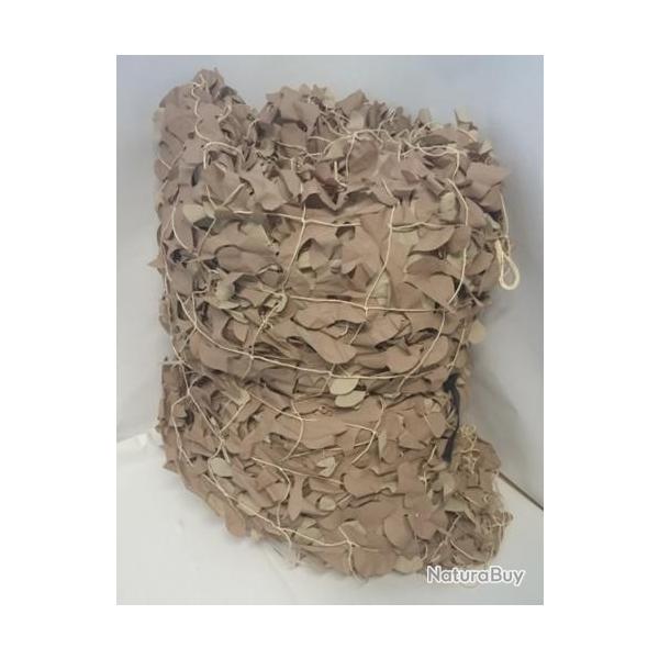 Filet de camouflage militaire beige marron 3m x 2m