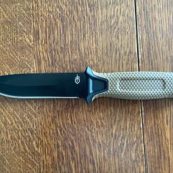 Couteau de survie OUTDOOR Militaire acier inoxydable Khaki Neuf