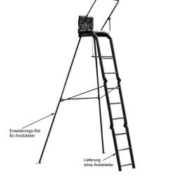 Echelle Mirador aluminium pliable avec 4 pieds, 29 Kg