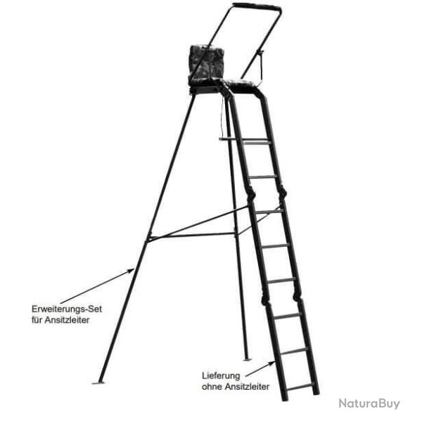Echelle Mirador aluminium pliable avec 4 pieds, 29 Kg
