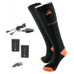 ALPENHEAT chaussettes chauffante coton kit t&eacute;l&eacute;-commande XL