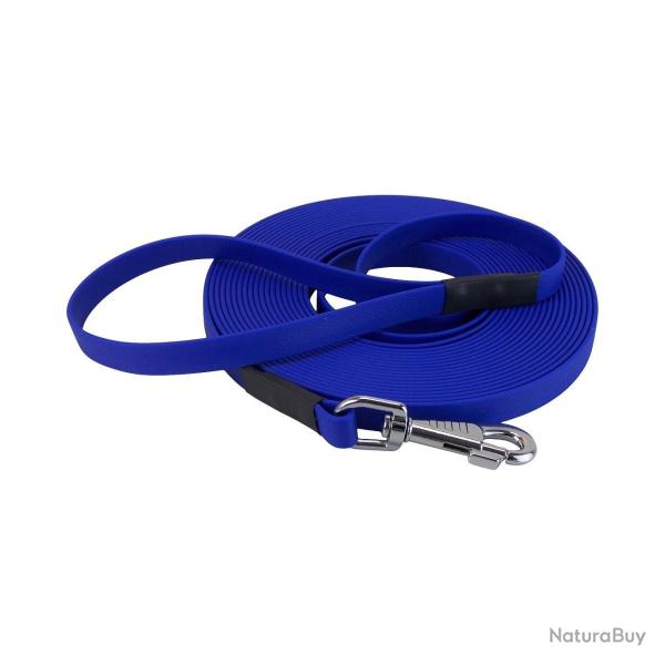 longe biothane beta plate 16 mm bleu roi 2 m AVEC poign�e