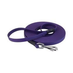 longe biothane beta plate 16 mm Violet 2 m AVEC poign&eacute;e