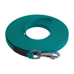 longe biothane beta plate 16 mm 2 m SANS poign&eacute;e turquoise