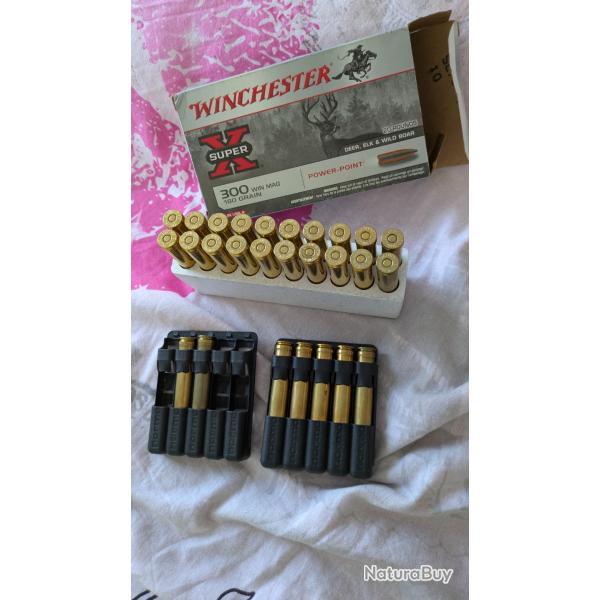 Lot de 27 cartouche de 300 Winchester Magnum