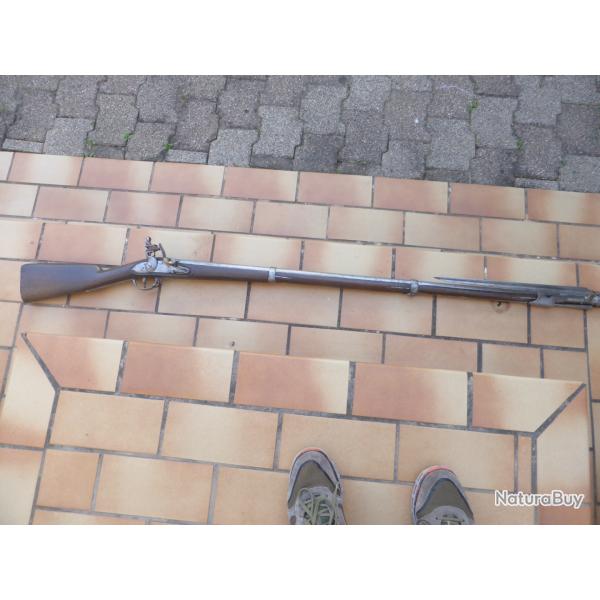 fusil a silex avec baionnette 1763- 1777
