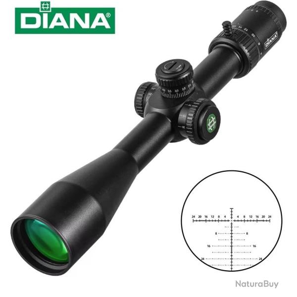 Lunette de tir Diana 6-24x50 FFP pour calibre jusqu'� ,308 avec colliers aux choix