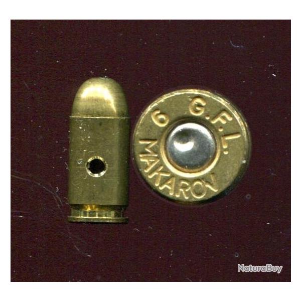 9 x 18 Makarov - �tui et balle laiton - marquage : GFL  9 MAKAROV