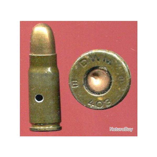 7.63 Mauser - Allemagne p�riode 39/45 - �tui acier laqu� - balle cuivr� - DWM B 403 B