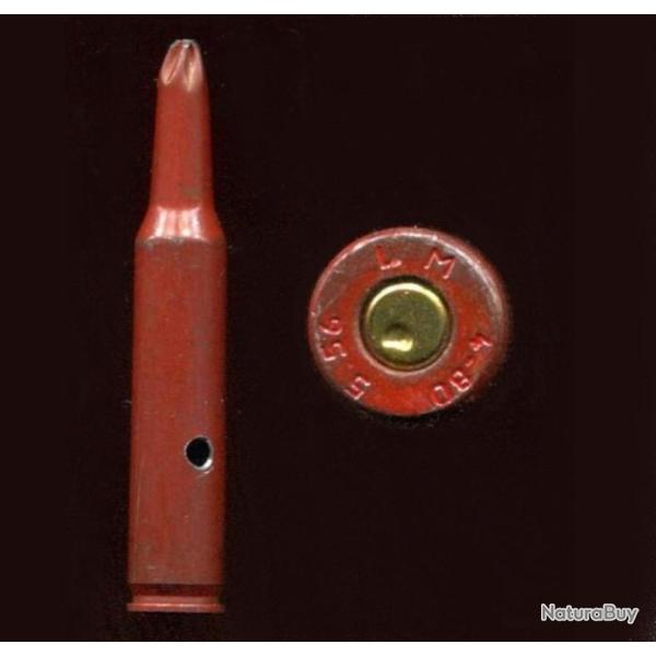 5.56 x 45 FAMAS France - RARE exp�rimentale � blanc �tui acier rouge - Le Mans 1980 - LM 5.56 4-80