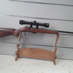 Carabine Anchutz cal.22lr bois can.51cm + lunette 4x32