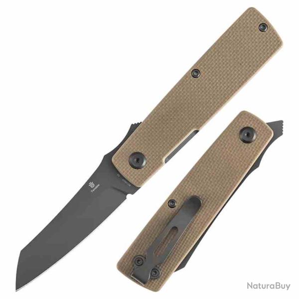 Couteau Tenable Higonokami Lame Acier D2 Reverse Tanto Manche Sand G10 Liner Lock Flipper B2135A5