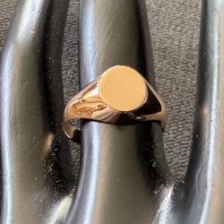 Chevali&egrave;re neuve - or rouge 18 carats - bague - taille 57 - chevaliere