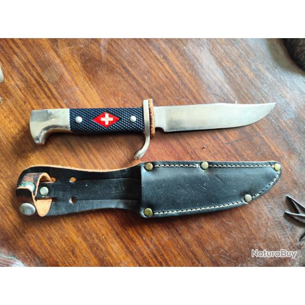 Couteau bowie scout louveteau Suisse Schneidteufel TBE