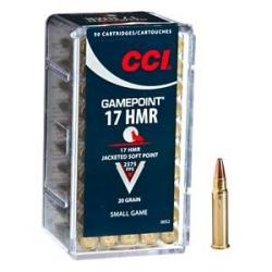 Cartouches CCI Gamepoint Calibre .17 HMR
