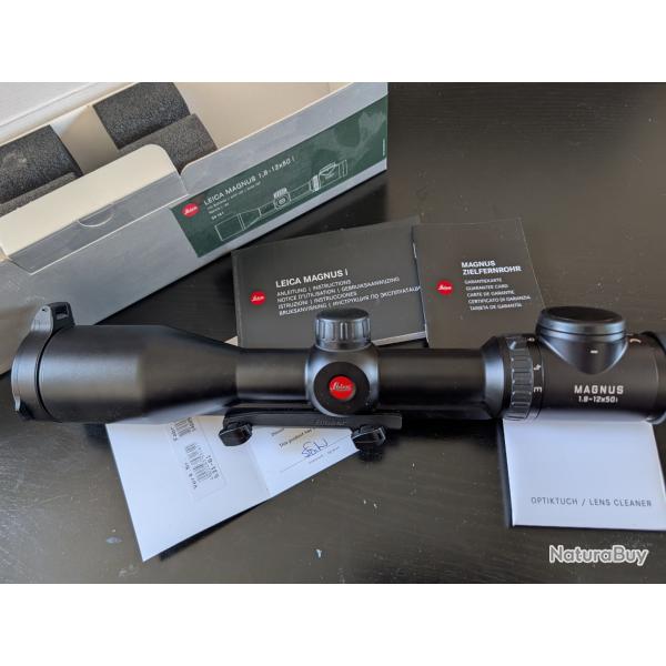 Lunette Leica Magnus 1.8-12x50 avec montage rail blaser