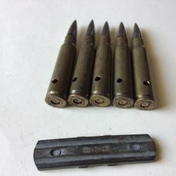 VENDU PAR LE-CUIRASSIER N&deg; 2 CLIP DE 5 BALLES CALIBRE 7,5 MAS SF 39 (1939) CLIP DE 1940