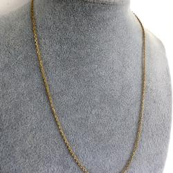 Jolie chaine or jaune 18 carats - 50 cm - collier maille for&ccedil;at diamant&eacute;e