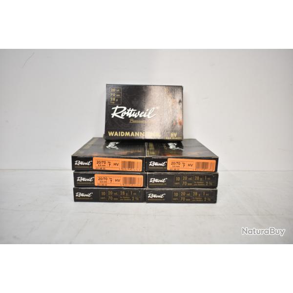 Lot De 70 Cartouches Rotweil HV Calibre 20/70 N�7 28Gr