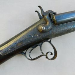 Fusil double &agrave; broche, calibre 16 sign&eacute; A. Gerest.