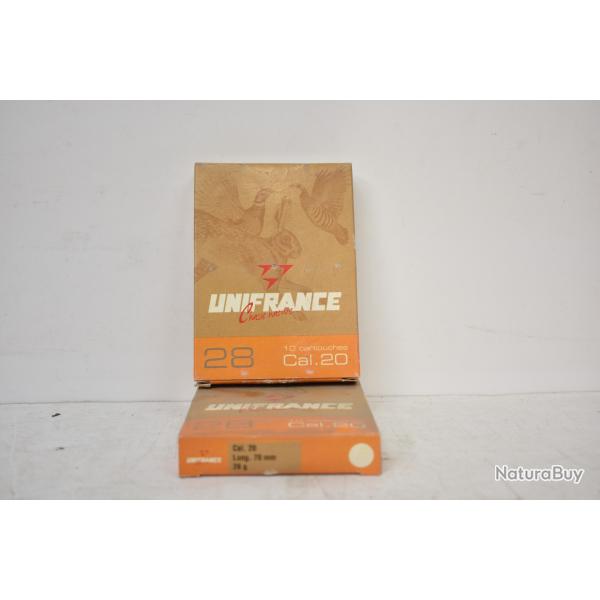 20 Cartouches Calibre 20 Unifrance N�8 28G BJ
