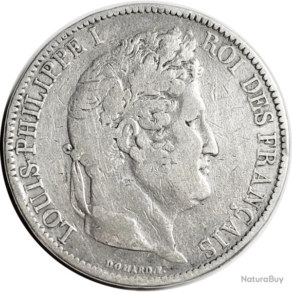 LOUIS PHILIPPE I   1831  ROI DES FRAN�AIS - DOMARD  'M'  DIEU PROTEGE LA FRANCE 5 FRANCS 1831 Argent