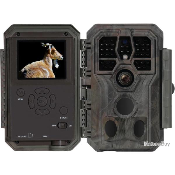 Cam�ra Chasse 64MP 1296P H.264 Vid�o Angle120�  30m No Glow Infrarouge Vision Nocturne �tanche IP66