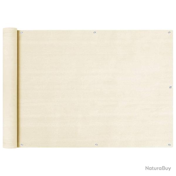 �cran de balcon Cr�me 75x400 cm PEHD