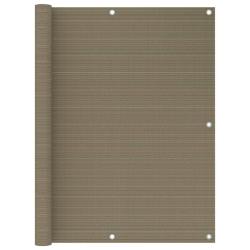 &Eacute;cran de balcon Taupe 120x500 cm PEHD