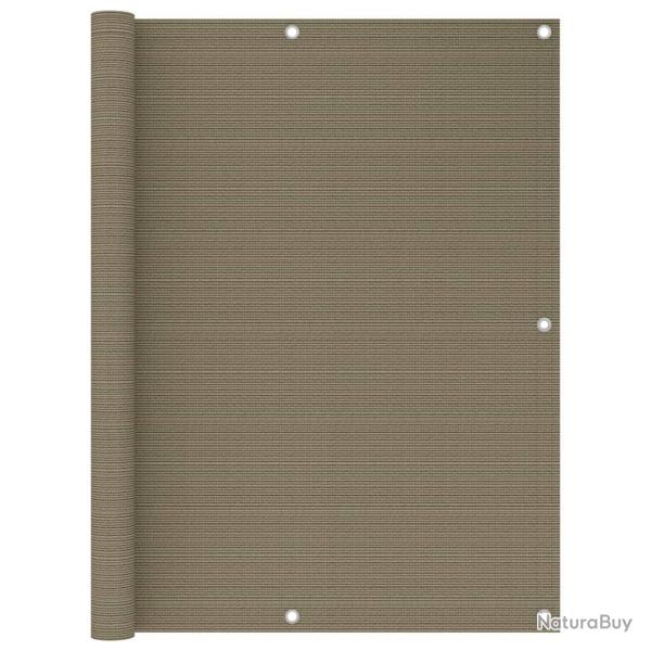 �cran de balcon Taupe 120x500 cm PEHD