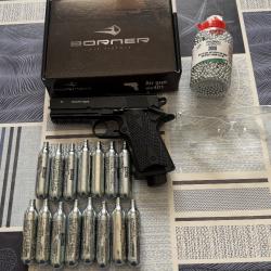 Pistolet Borner WC 401 4.5mm BB 3 joules