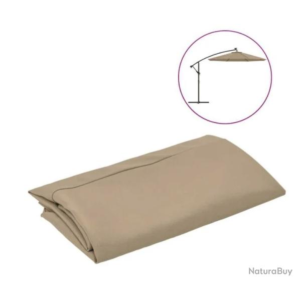 Toile rechange parasol d�port� polyester taupe 350 cm anti UV