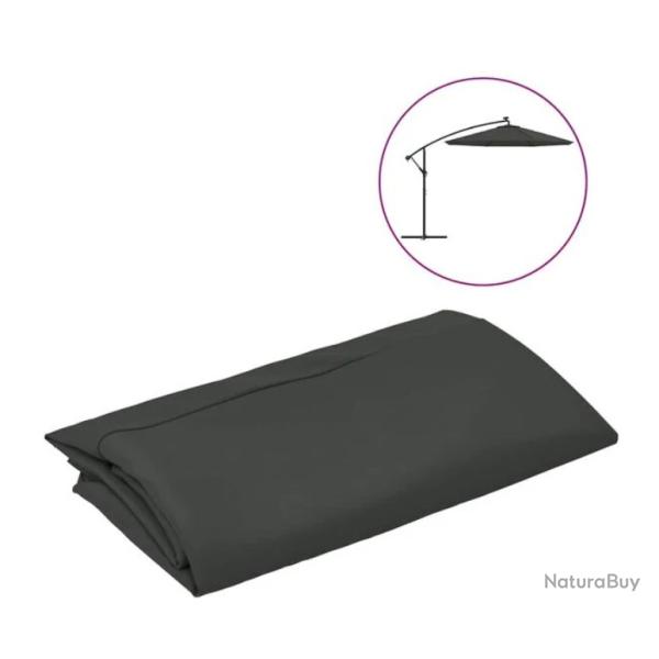 Toile rechange parasol d�port� polyester anthracite 350 cm anti UV