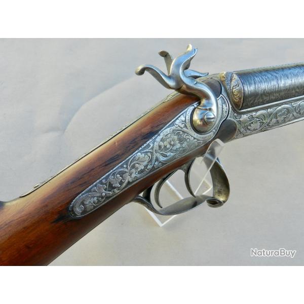 Fusil double � broche calibre 12 - Bastide Arq � Toulouse - Syst�me Bastin Fr�res brevet�