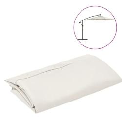 Toile rechange parasol d&eacute;port&eacute; polyester sable 350 cm anti UV