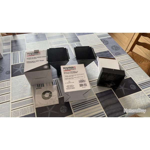 Lot de 3 Porte cible m�tallique pour cible 14x14
