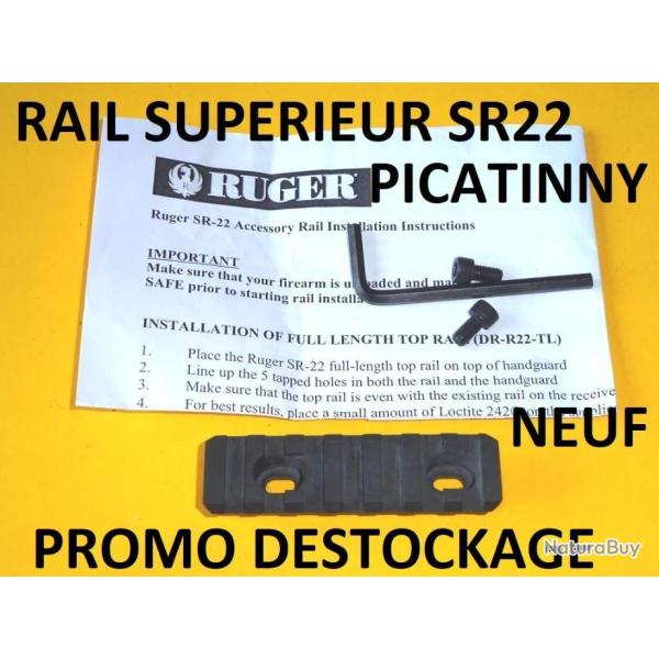 rail superieur sur�lev� PICATINNY pour RUGER SR22 RUGER SR-22 - VENDU PAR JEPERCUTE (b14808)