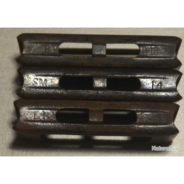 lames  r�glementaires italien 6 coups pour carabines Carcano en cal 6,5 - WW1  lot 10